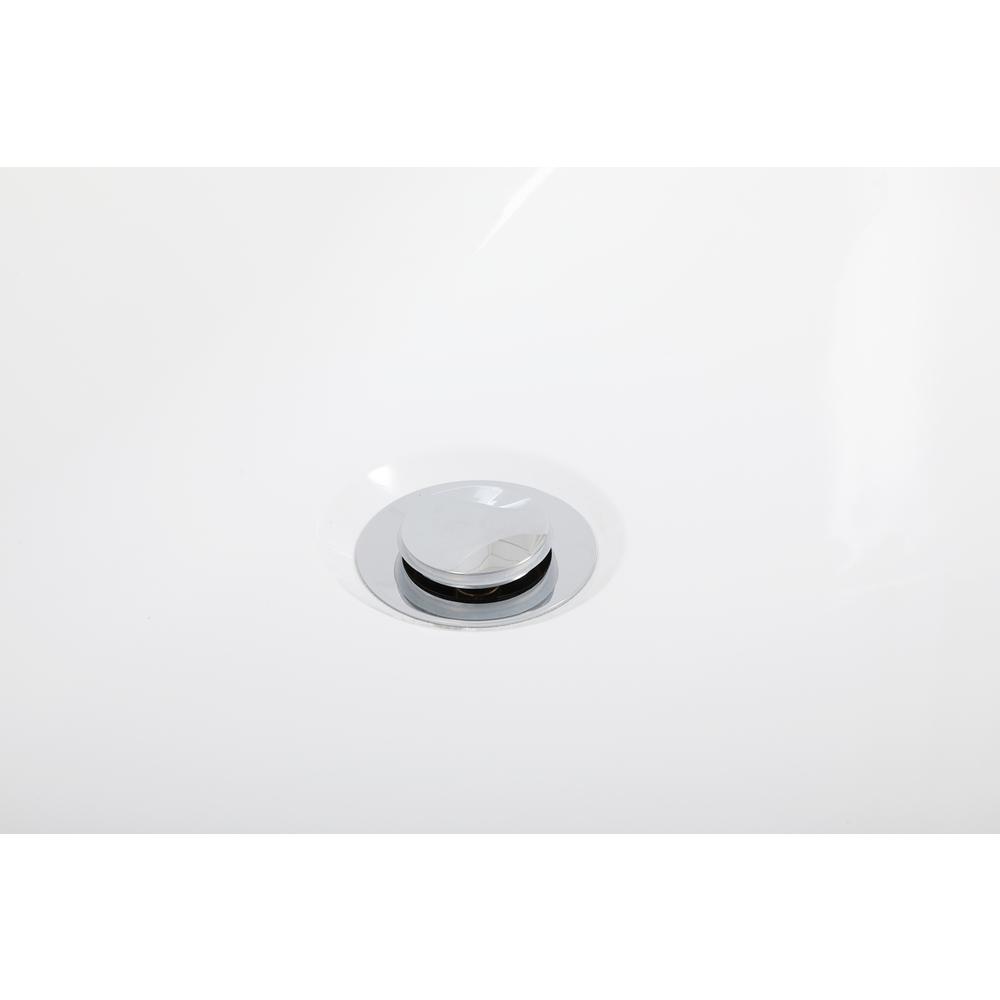62 inch soaking bathtub in glossy white. Picture 12