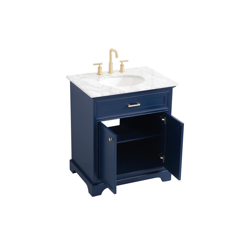 30 inch Single bathroom vanity in Blue. Picture 9
