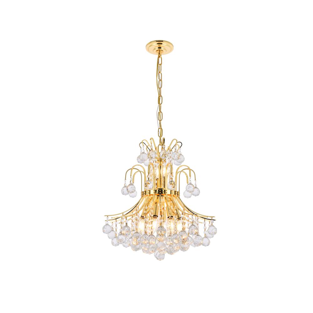 Toureg 10 light Gold Pendant Clear Royal Cut Crystal. Picture 1
