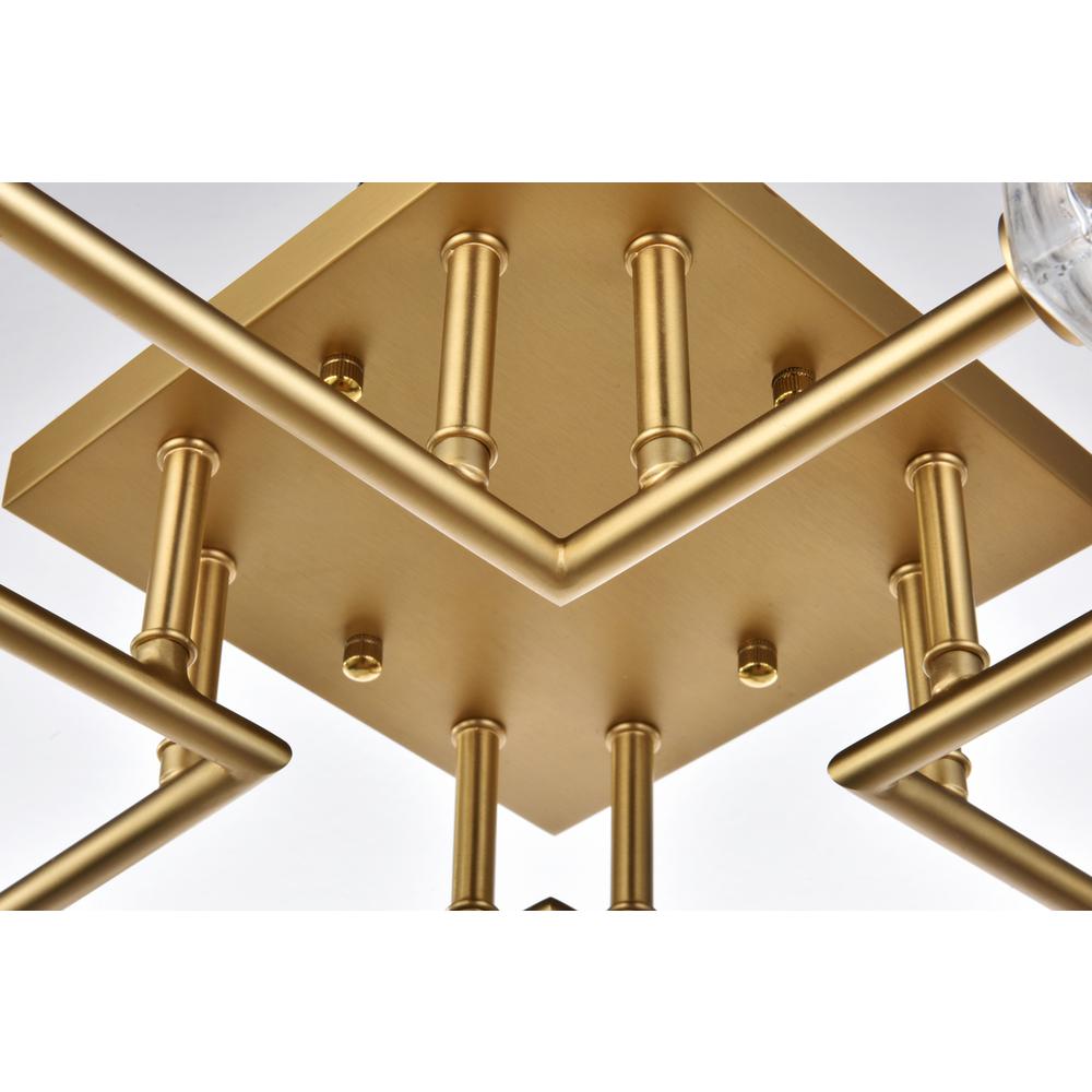 Lyra 32 inch Flush Mount in Satin Gold. Picture 3