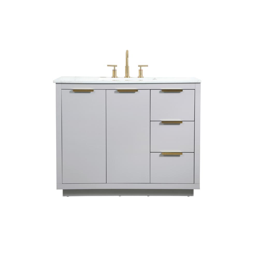 42 inch Single bathroom vanity in grey. Picture 1