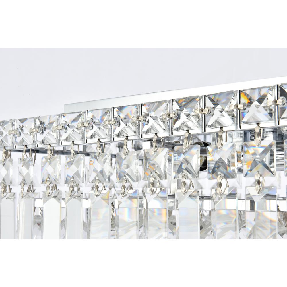 Maxime 4 light Chrome Flush Mount Clear Royal Cut Crystal. Picture 5