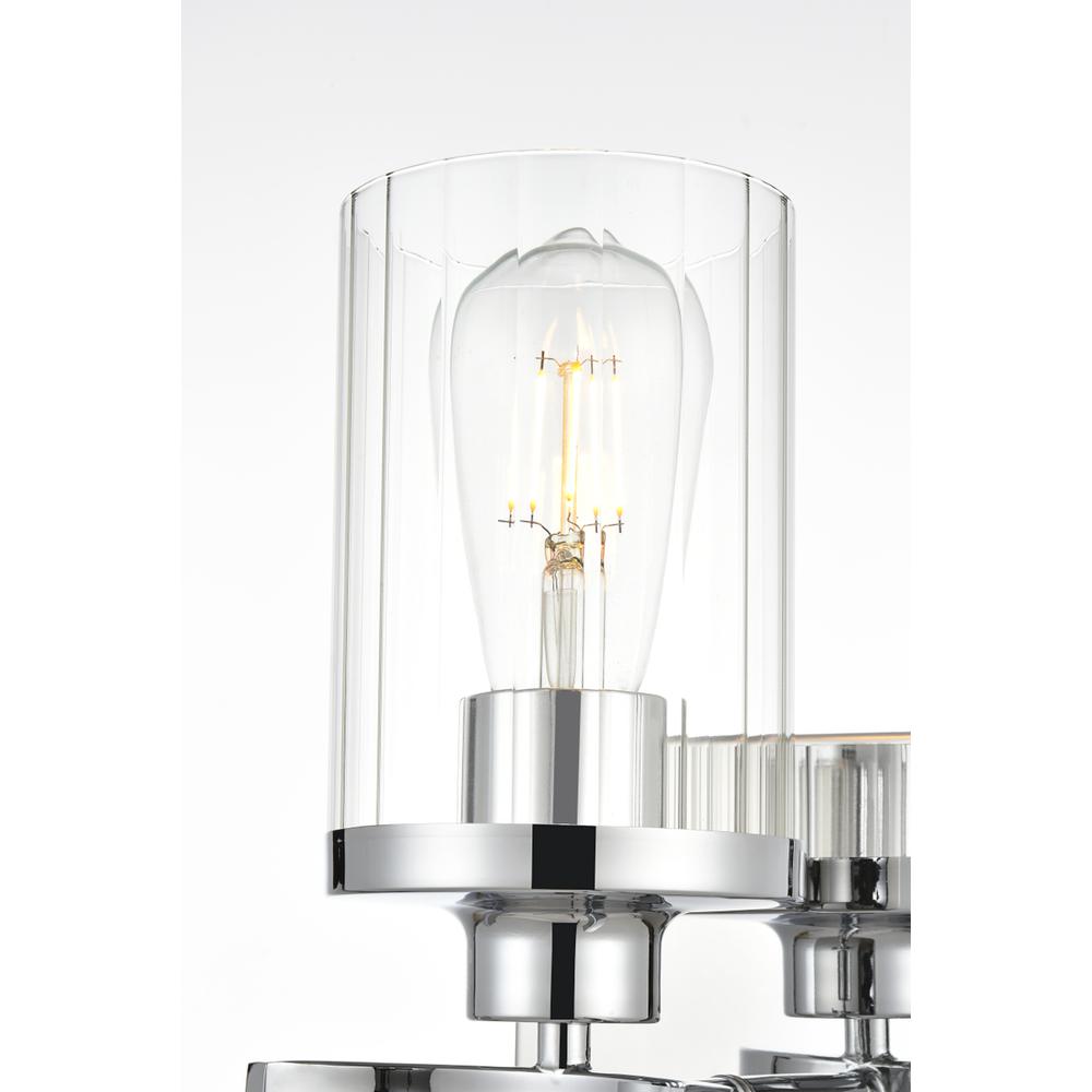Saanvi 1 light Chrome and Clear Bath Sconce. Picture 4