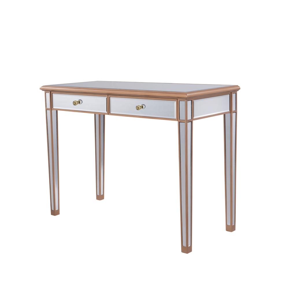 2 Drawers Dressing table 42 in. x 18 in. x 31 in. in Gold paint. Picture 3
