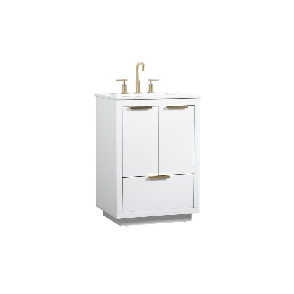 24 inch Single bathroom vanity in white. Picture 7