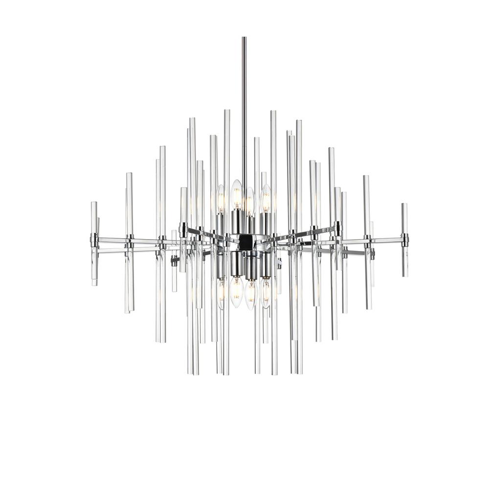 Sienna 31 inch crystal rod pendant in chrome. Picture 2