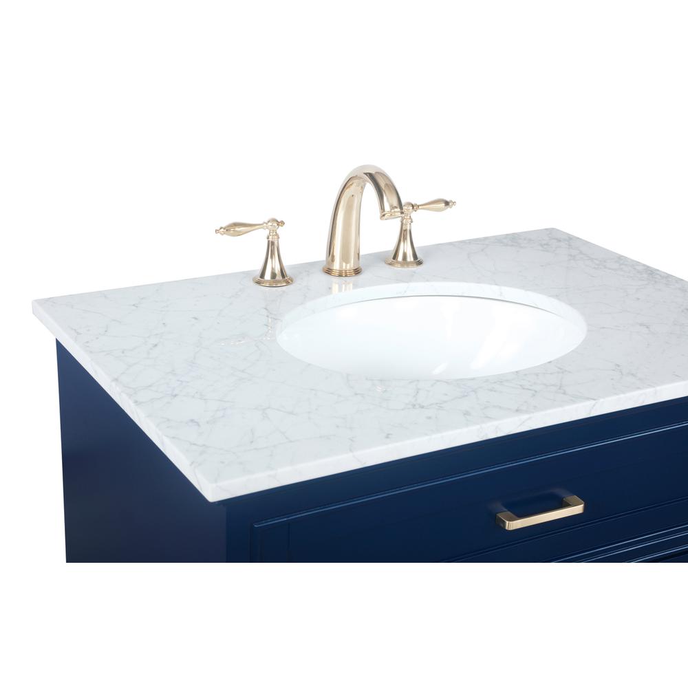 32 inch Single bathroom vanity in Blue. Picture 11
