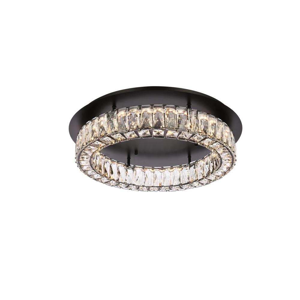 Monroe 22 inch LED Single flush mount in black. Picture 2