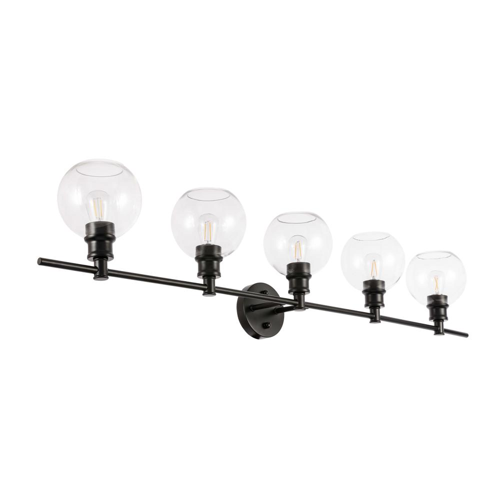 Collier 5 light Black and Clear glass Wall sconce. Picture 7