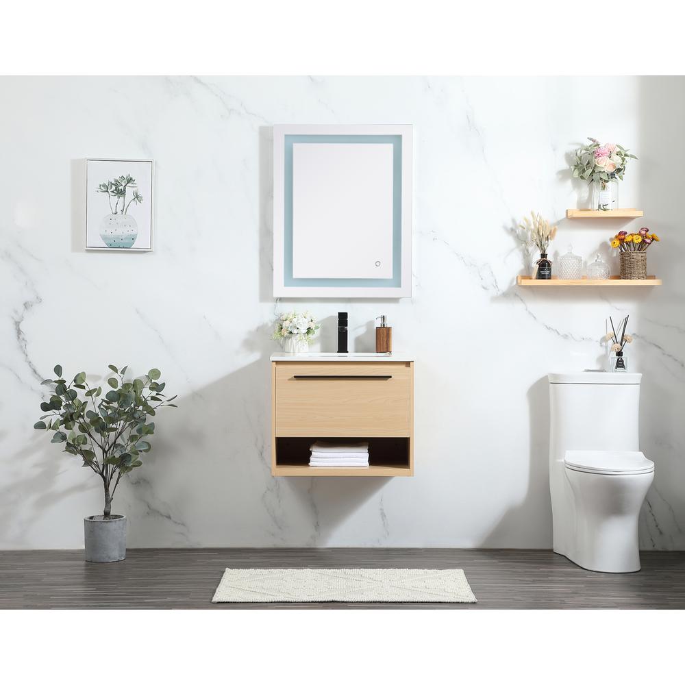 24 inch Single bathroom vanity in maple. Picture 4