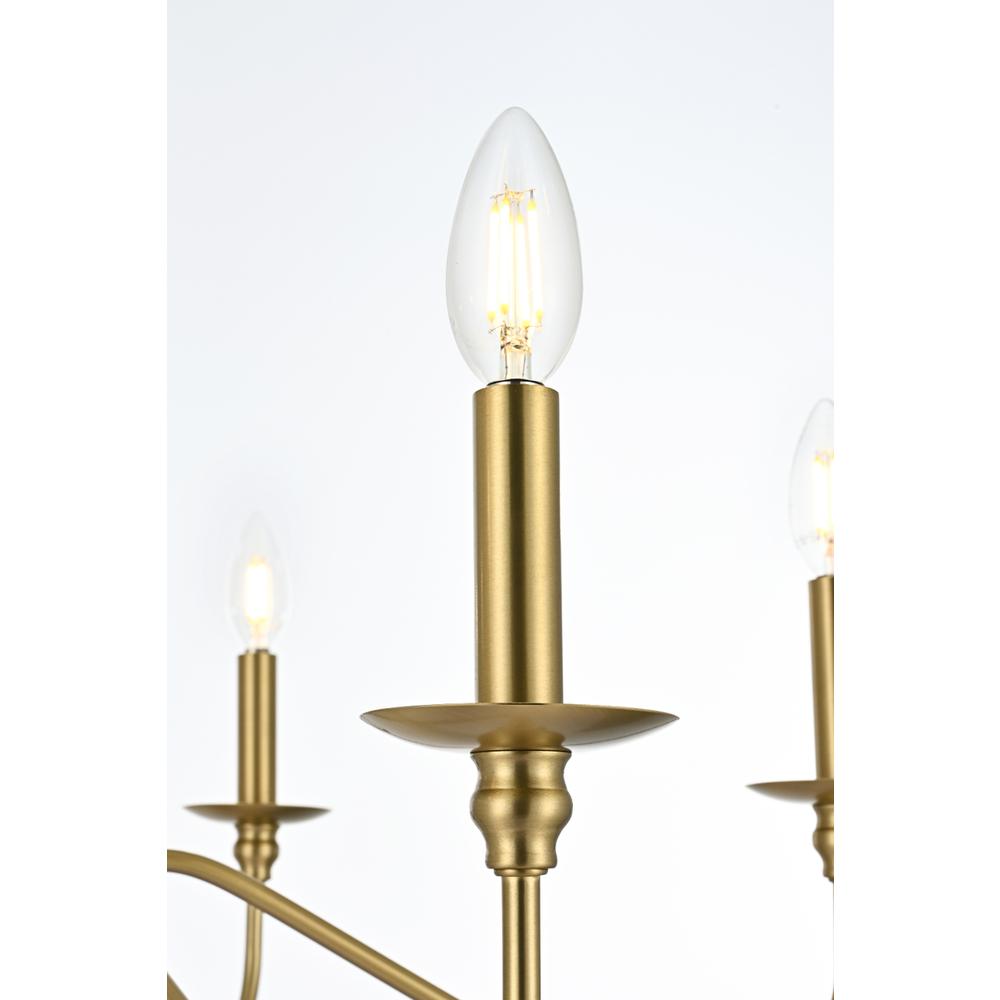 Rohan 60 inch chandelier in Satin Gold. Picture 4