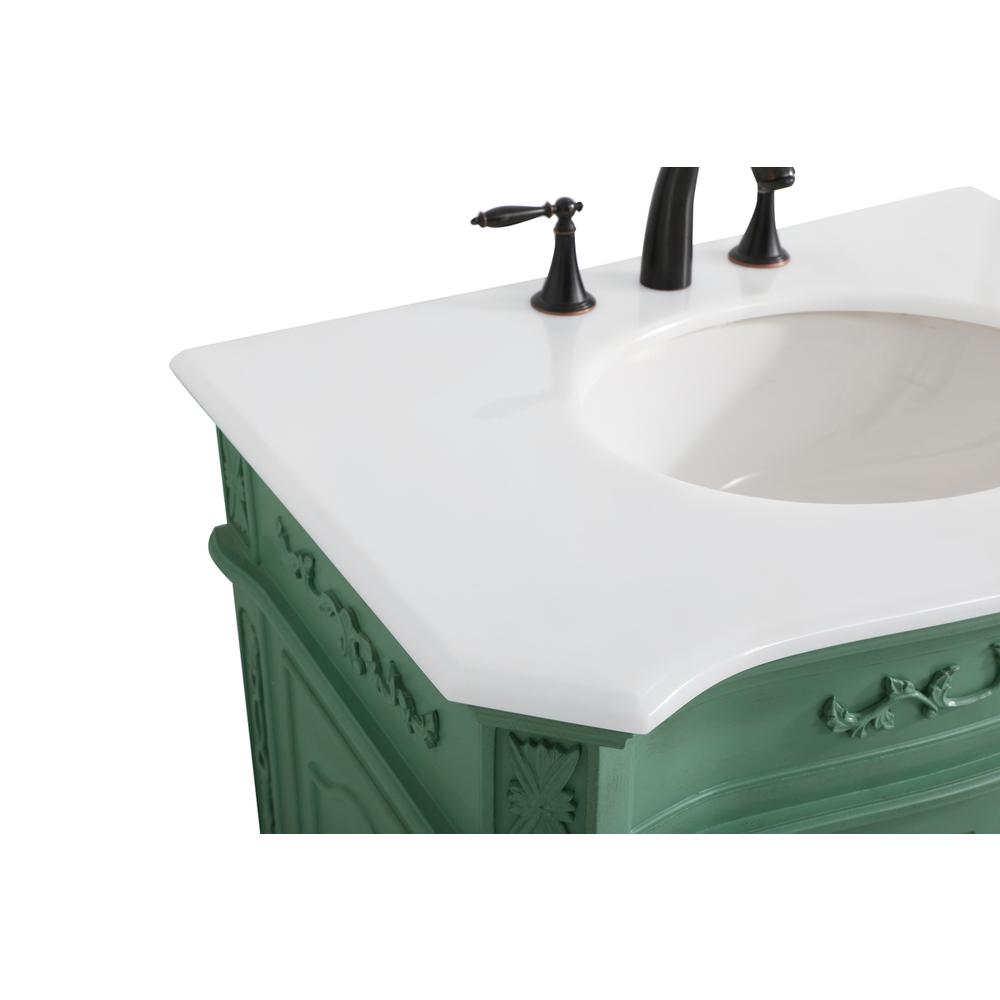 32 inch Single Bathroom vanity in vintage mint. Picture 11
