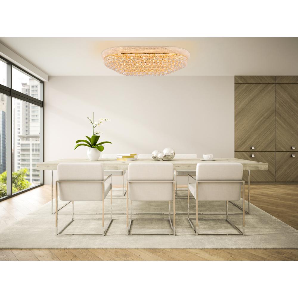 Primo 24 light Gold Flush Mount Clear Royal Cut Crystal. Picture 9