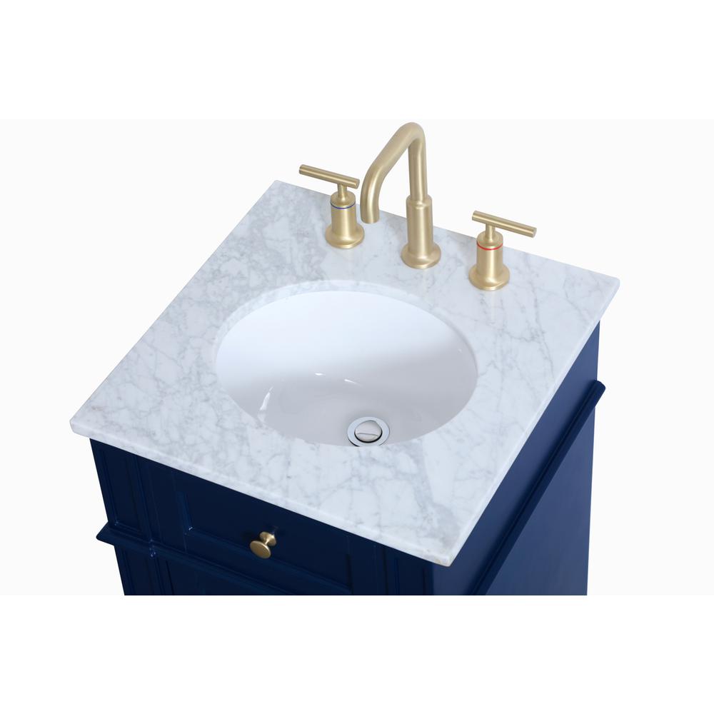 18 inch Single bathroom vanity in blue. Picture 12