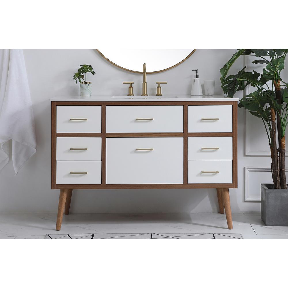 48 inch bathroom vanity in White. Picture 14