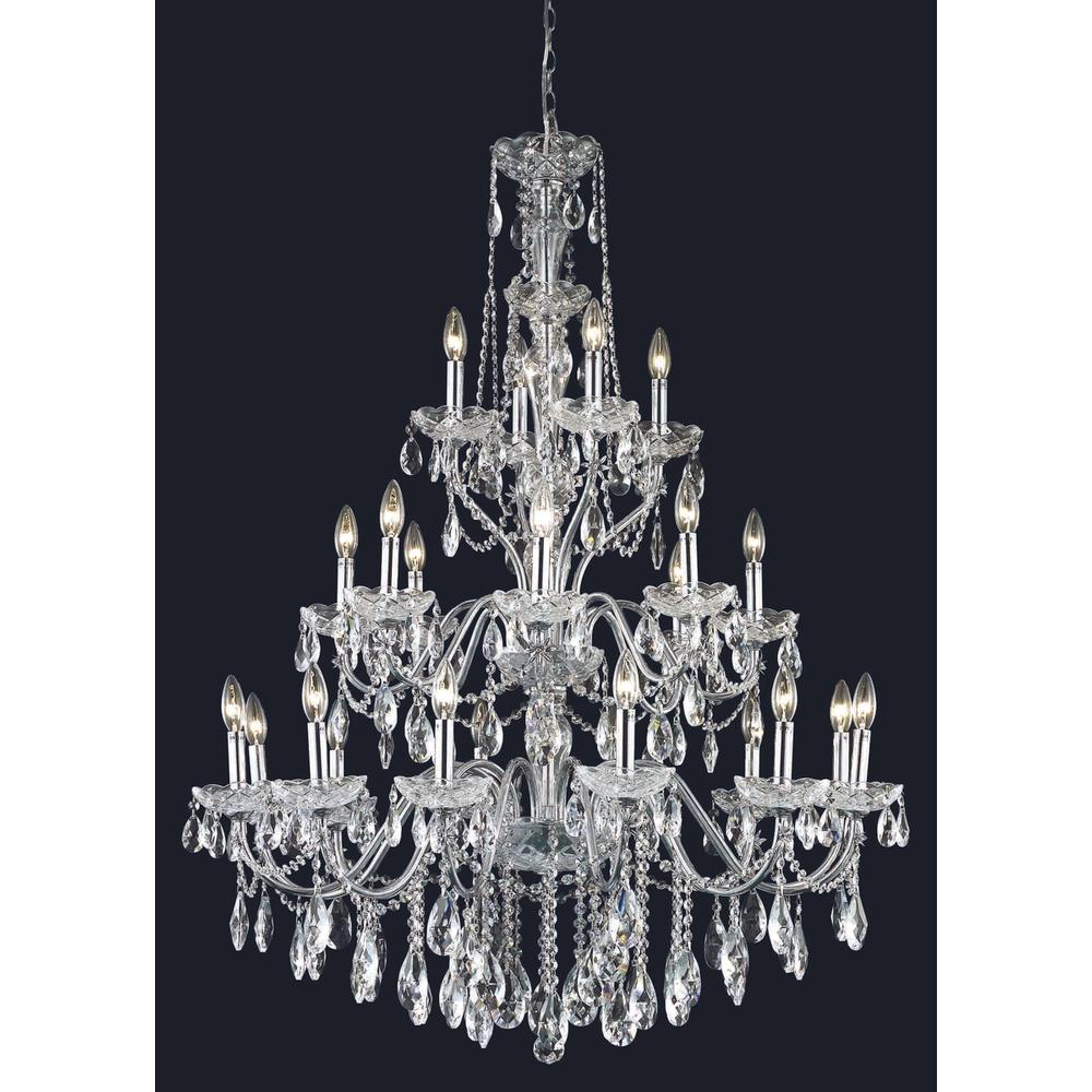 St. Francis 24 light Chrome Chandelier Clear Royal Cut Crystal. Picture 1