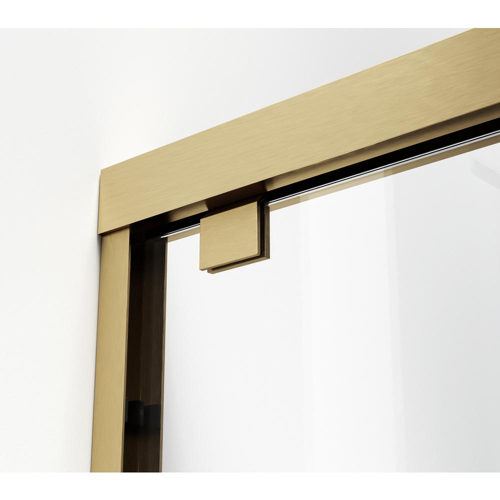 Semi-frameless shower door 48 x 76 Brushed Gold. Picture 7