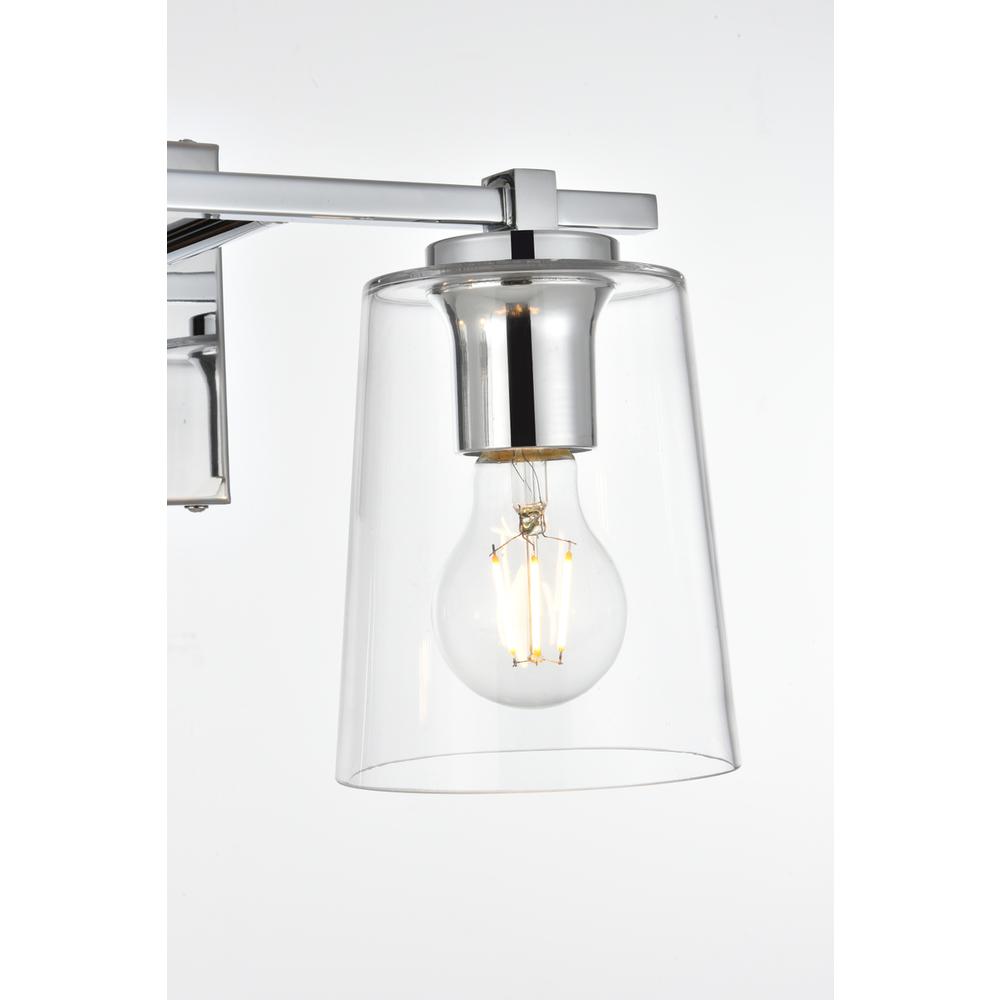 Kacey 2 light Chrome and Clear Bath Sconce. Picture 4