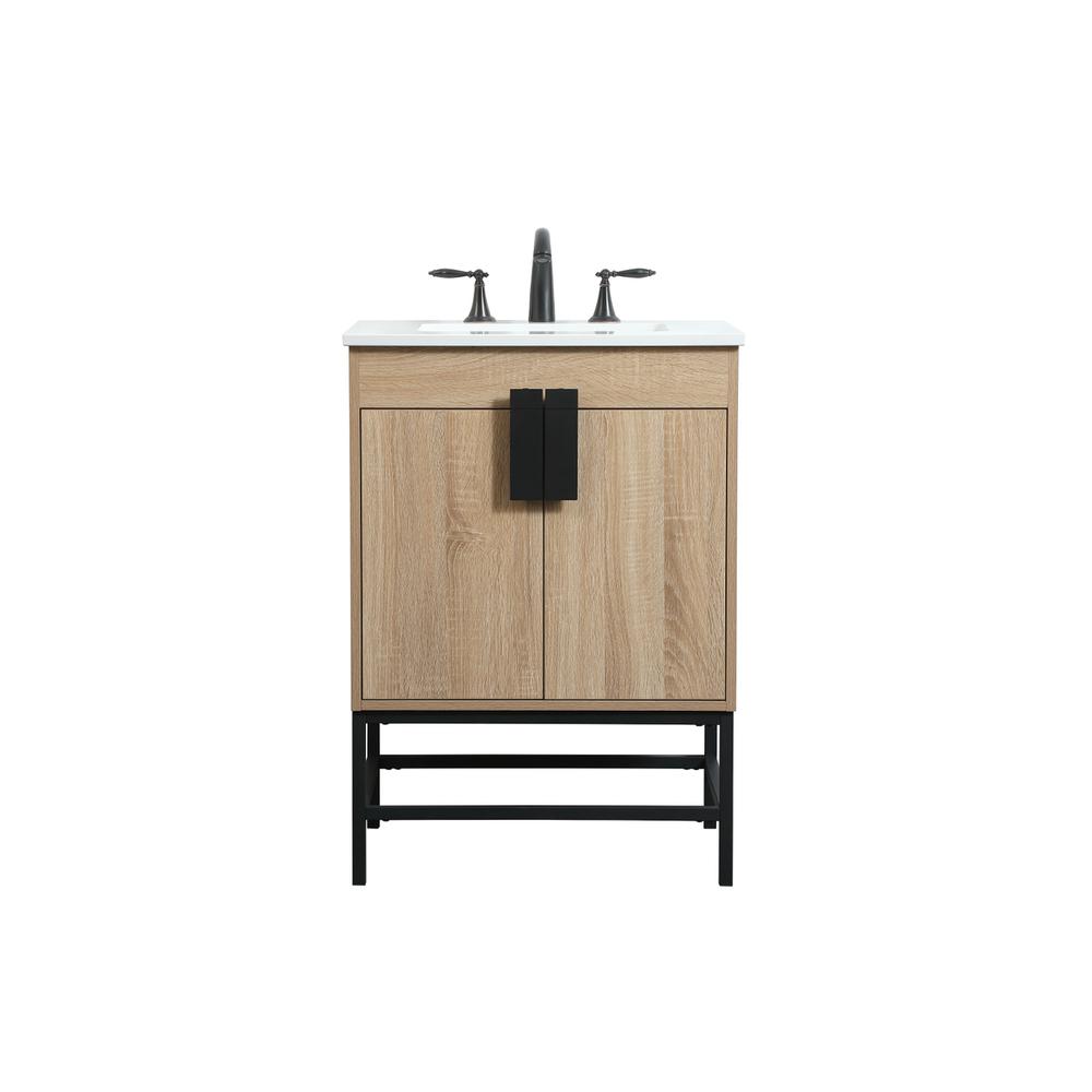 24 inch Single bathroom vanity in mango wood. Picture 1