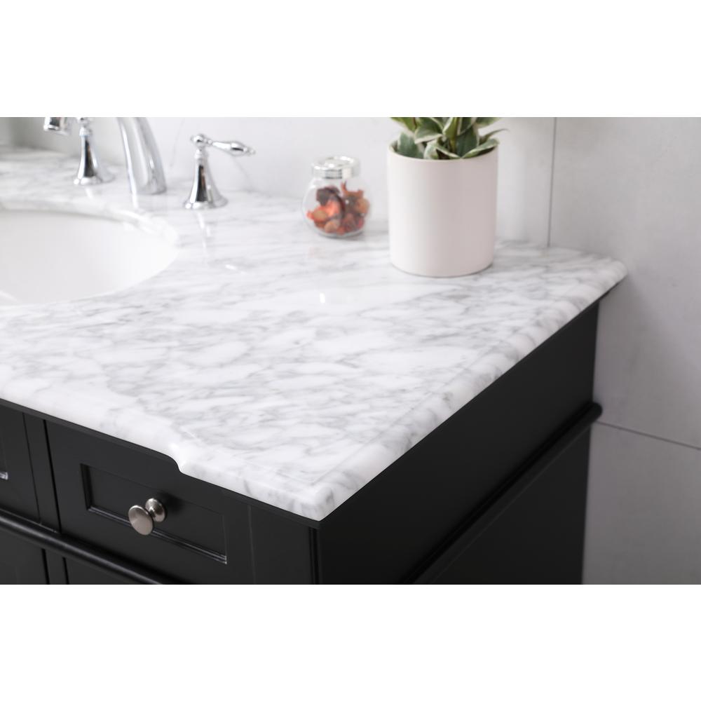48 inch Single bathroom vanity set in black. Picture 5