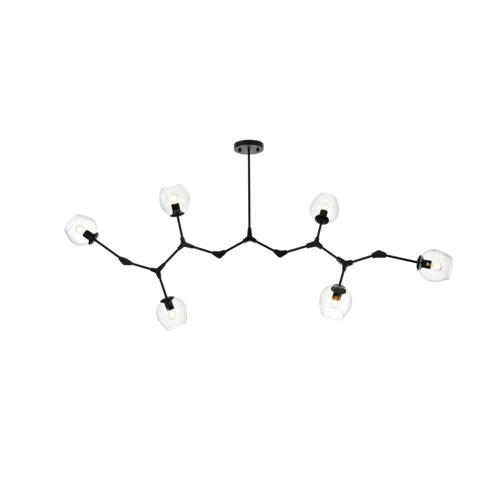Cavoli 70 inch Chandelier in Black. Picture 1