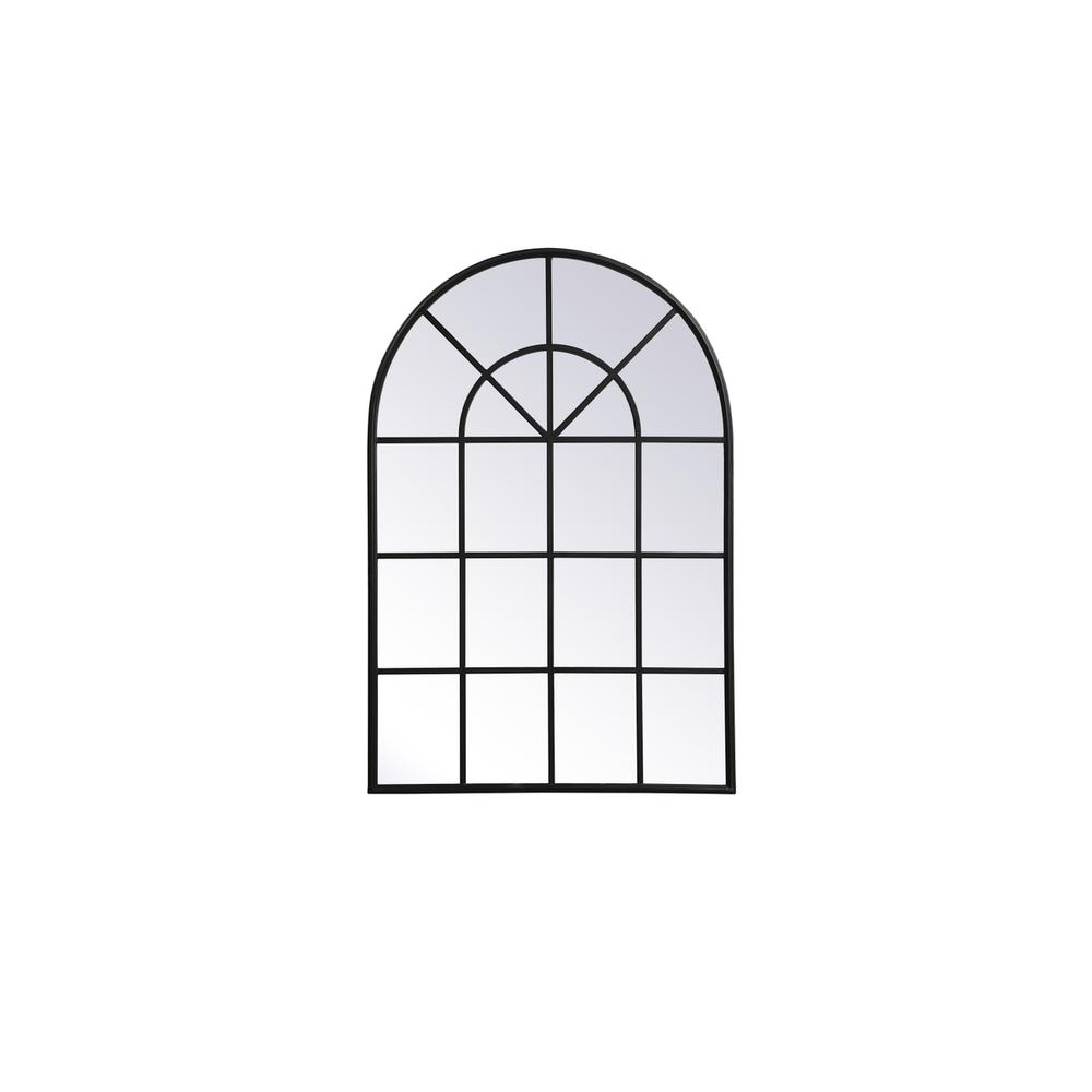 Metal windowpane mirror 32 inch x 47 inch in Black. Picture 1