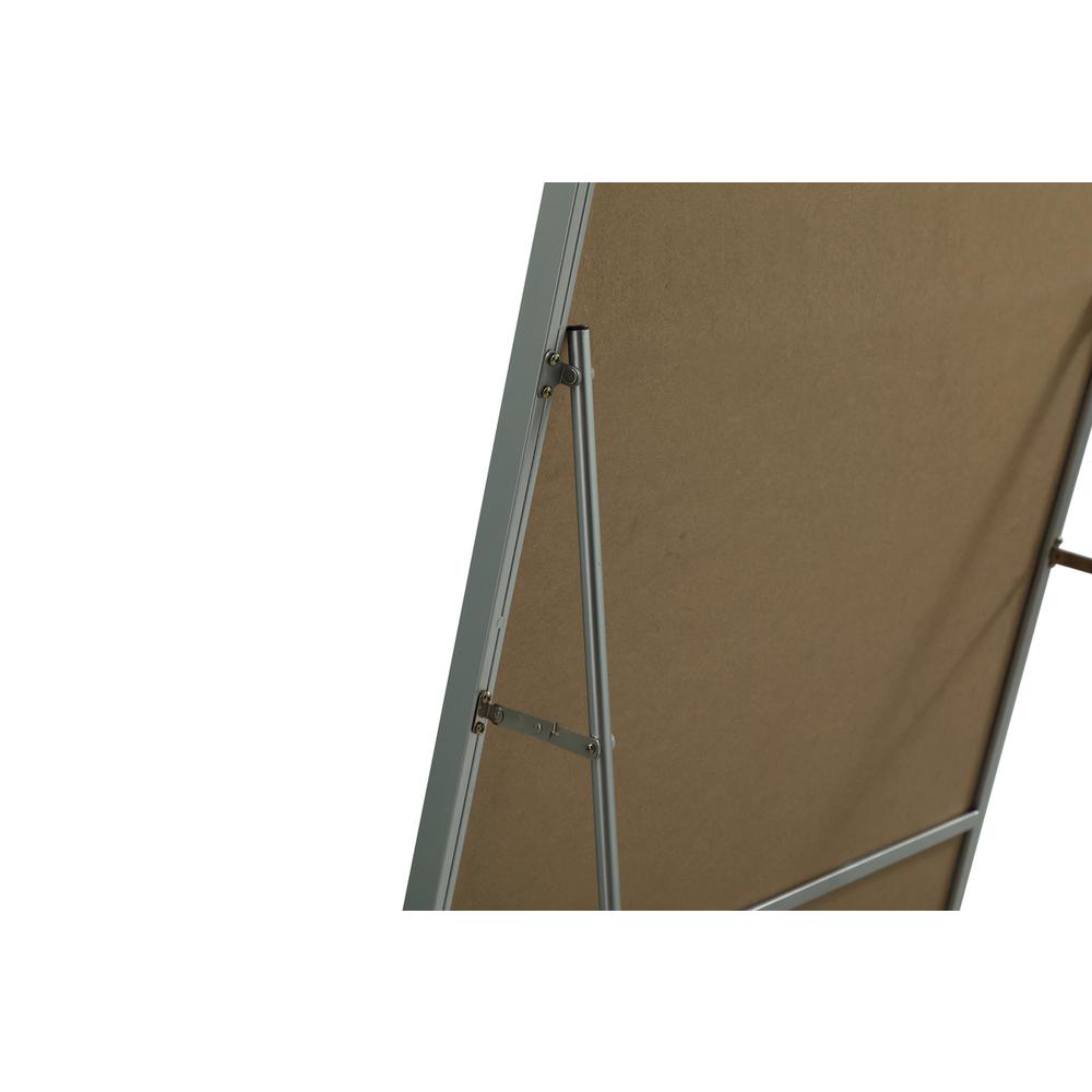 Metal Frame Arch Full Length Mirror 35x66 Inch in Silver. Picture 8