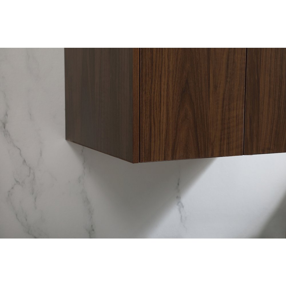 24 Inch Single Bathroom Vanity In Walnut With Backsplash. Picture 7