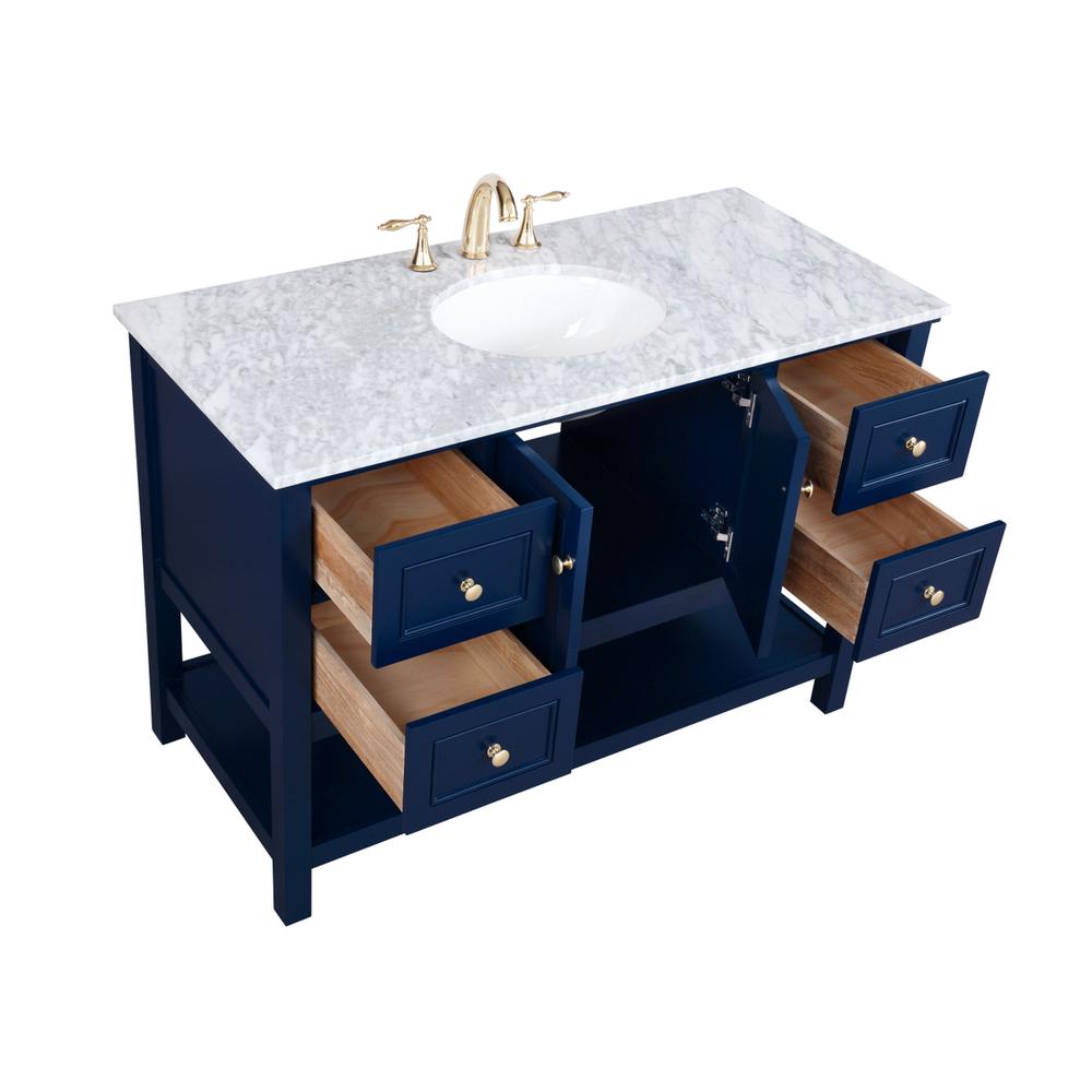 48 inch Single bathroom vanity in Blue. Picture 9
