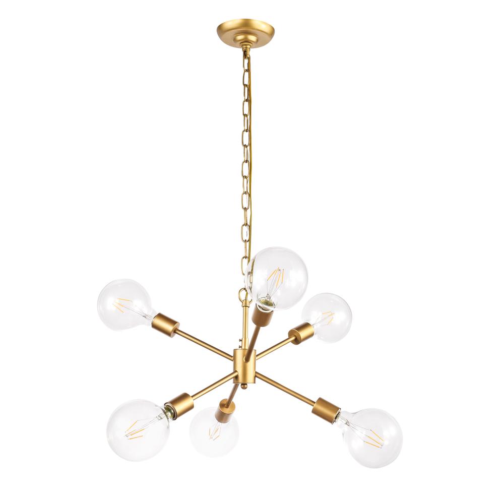 Nolan  6 light Brass pendant. Picture 2