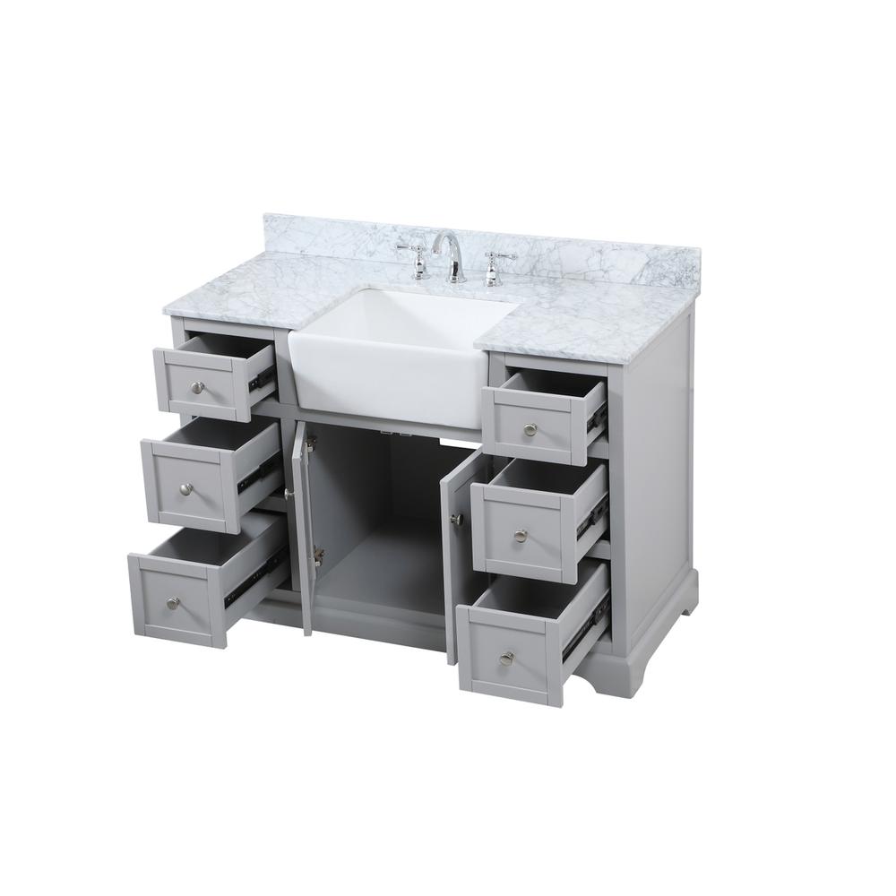 48 inch Single bathroom vanity in grey. Picture 9