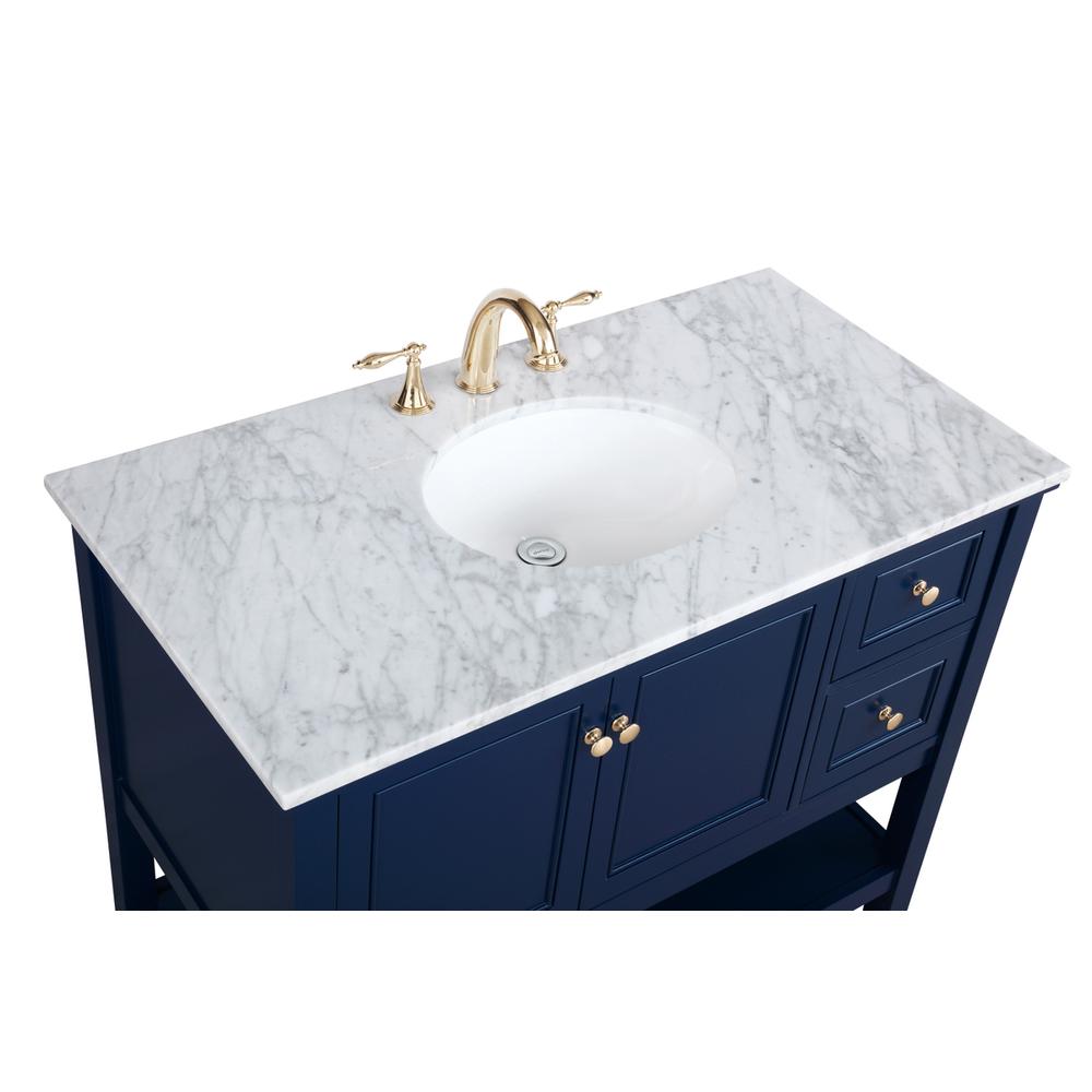 42 inch Single bathroom vanity in Blue. Picture 10