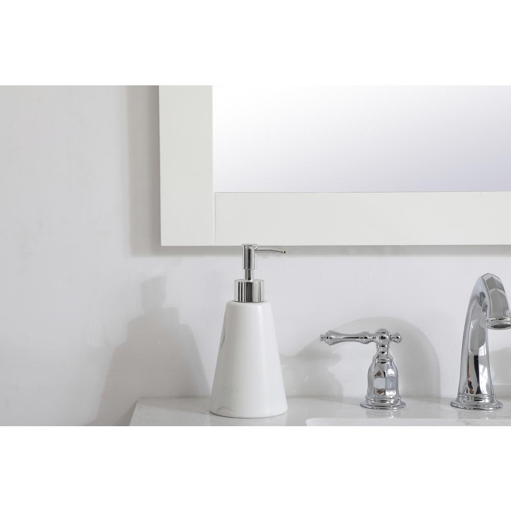 Aqua rectangle vanity mirror 27 inch in White. Picture 4