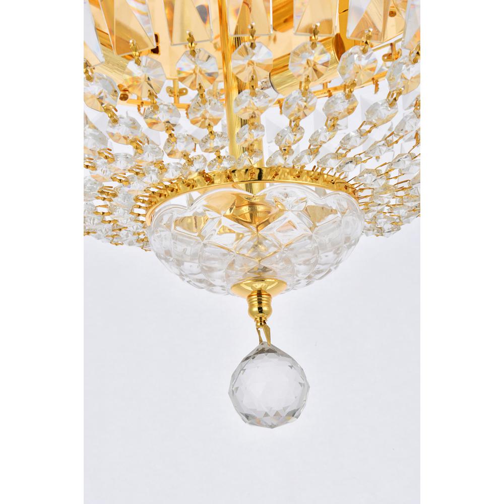 Tranquil 4 light Gold Flush Mount Clear Royal Cut Crystal. Picture 3
