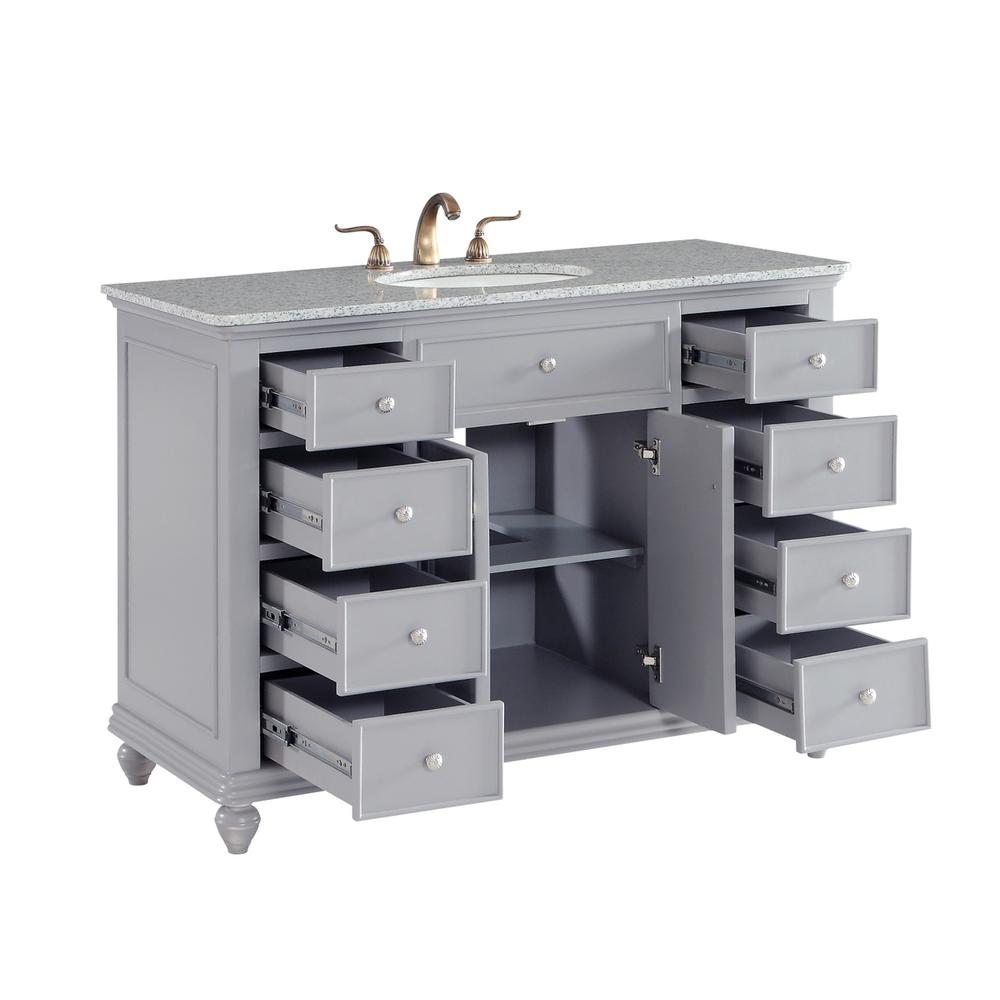 48 In. Single Bathroom Vanity Set In Light Grey. Picture 7