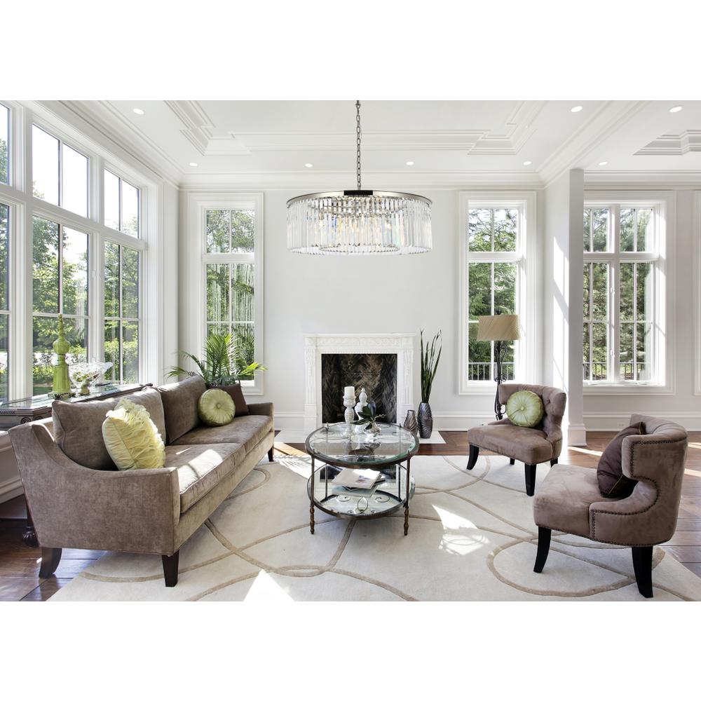 Sydney 10 light polished nickel Chandelier Clear Royal Cut Crystal. Picture 7
