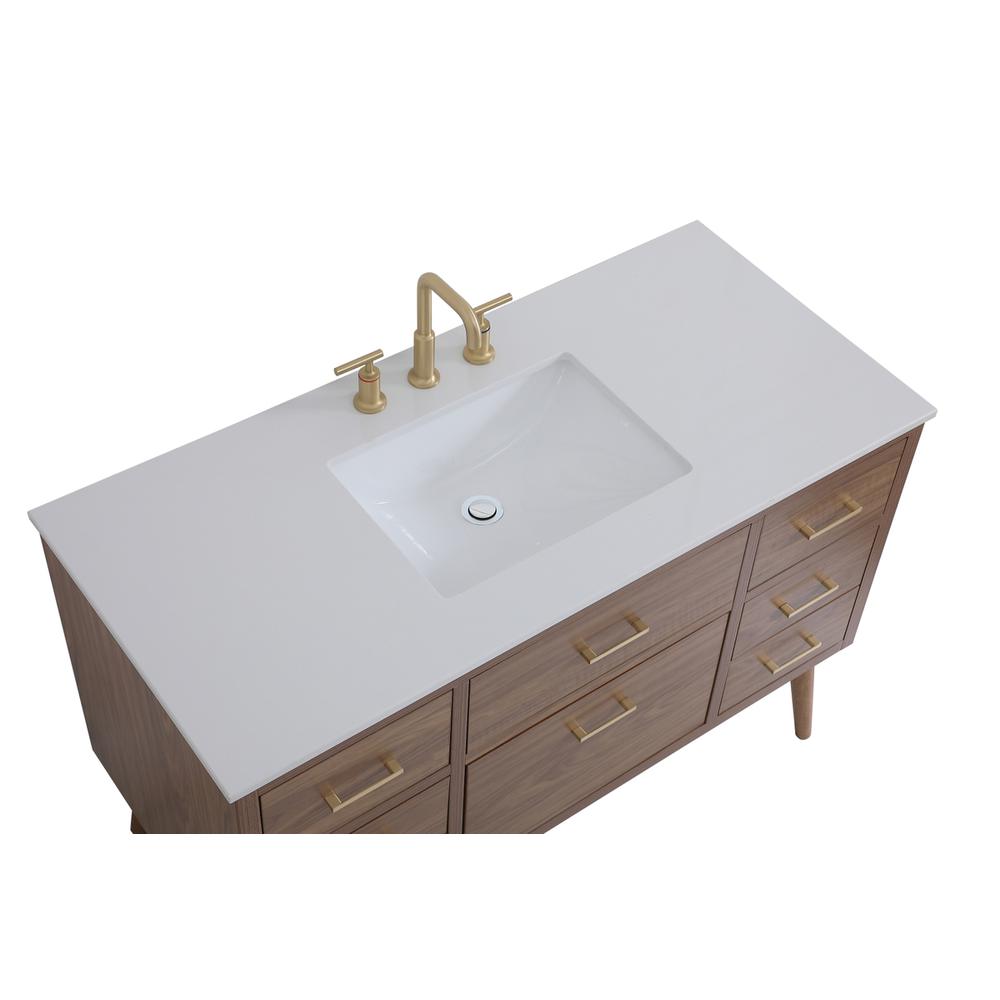 48 inch bathroom vanity in Walnut Brown. Picture 10