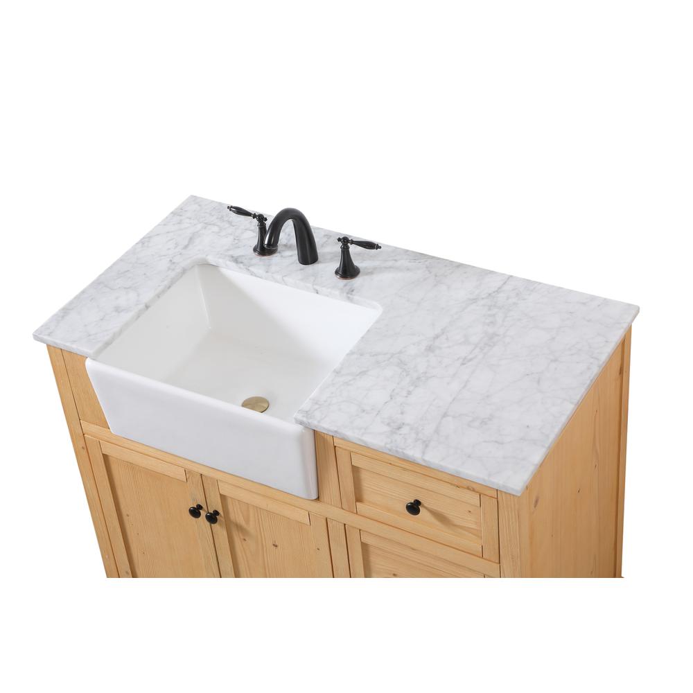 42 inch Single bathroom vanity in natural wood. Picture 10