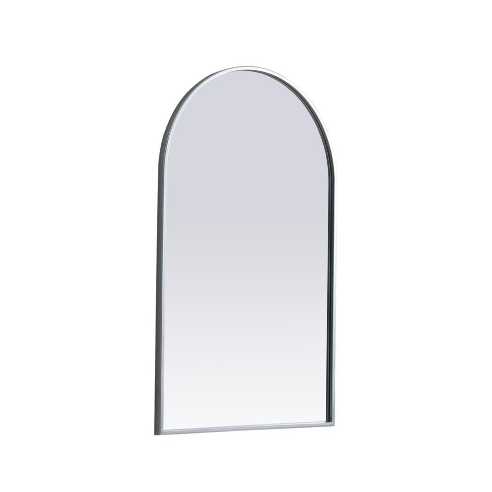 Metal Frame Arch Mirror 22x36 Inch in Silver. Picture 7