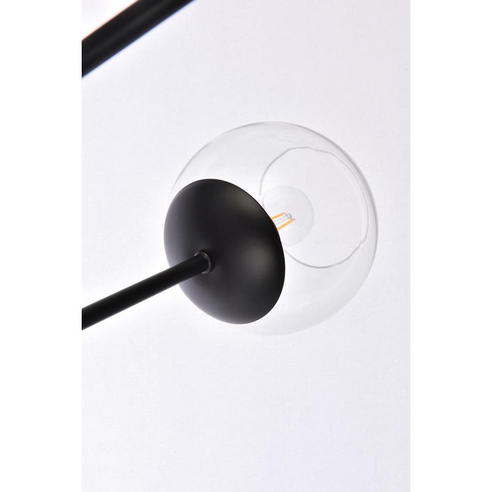 Axl 24 inch pendant in black with clear shade. Picture 5