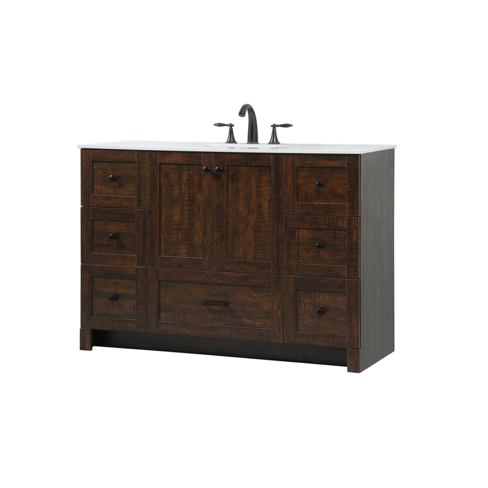48 inch Single bathroom vanity in expresso. Picture 7