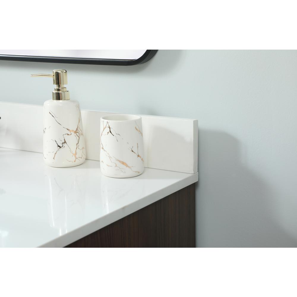 48 inch Single bathroom vanity in walnut with backsplash. Picture 5