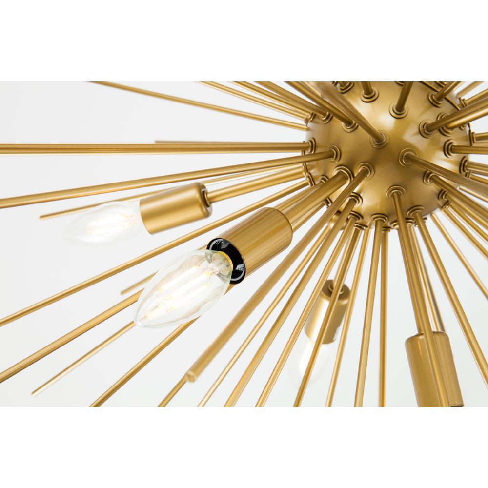 Timber 8 light Brass pendant. Picture 10