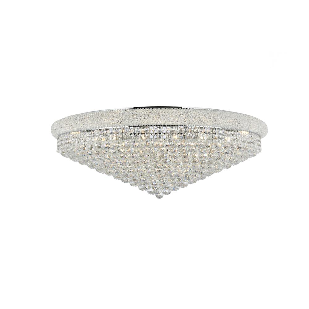 Primo 30 light Chrome Flush Mount Clear Royal Cut Crystal. Picture 1