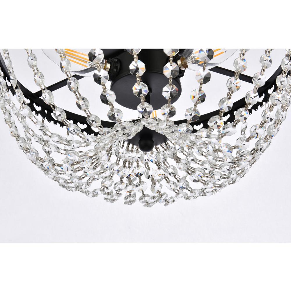 Kylie 12 inch flush mount in black. Picture 3