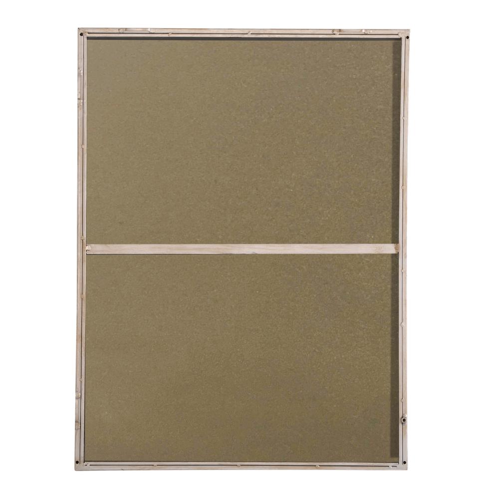Metal frame Rectangle Mirror 24 inch Silver. Picture 13