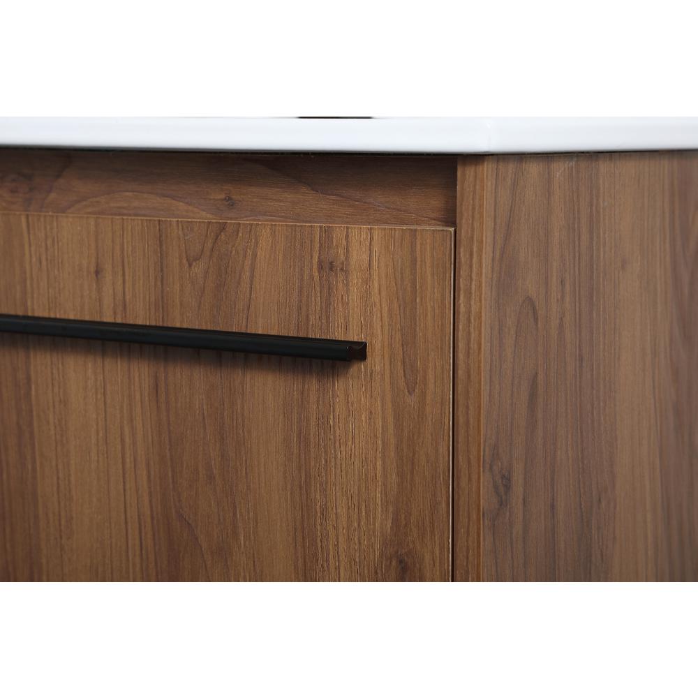 30 inch  Single Bathroom Vanity in Walnut Brown. Picture 5