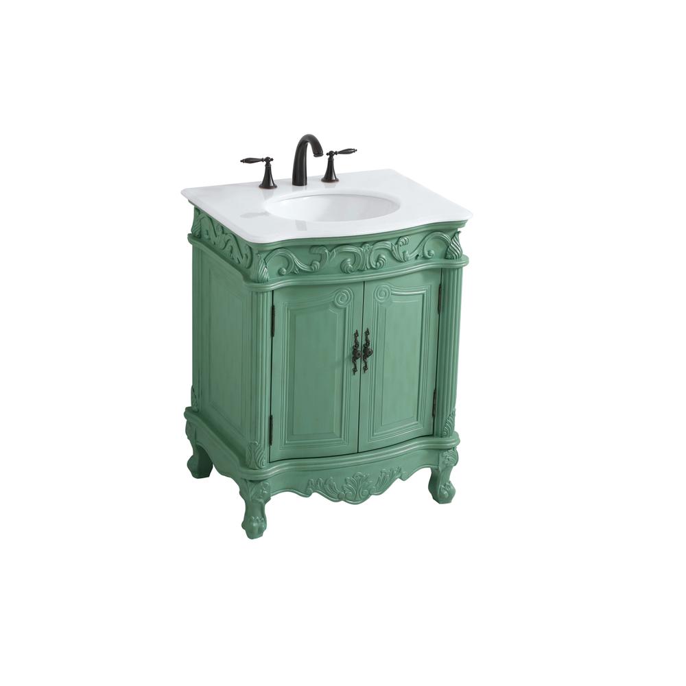 27 inch Single Bathroom vanity in vintage mint. Picture 8
