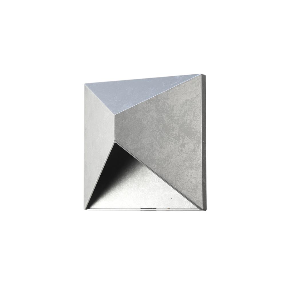 LED Outdoor Wall lamp D:8 H:8 9.5W 600LM 3000KSilver Finish Acrylic Lens. Picture 2