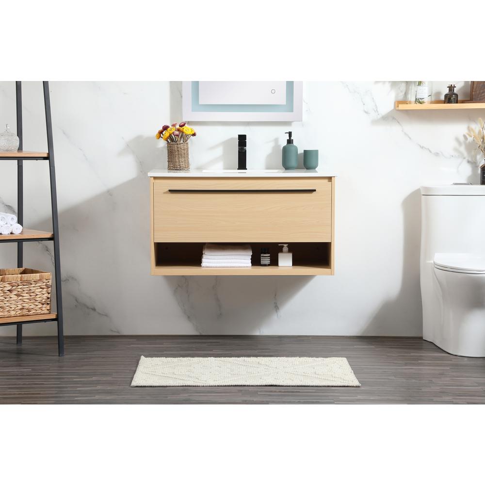 36 inch Single bathroom vanity in maple. Picture 14